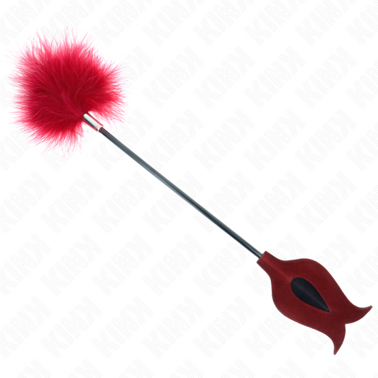 KINK - PIUME TICKLE CON PALA A FORMA DI ROSA 8 CM