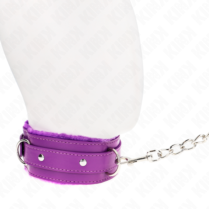 KINK - COLLARE CON GUINZAGLIO 65 CM CON RESTRIZIONI VIOLA 36-42 CM X 5,5 CM