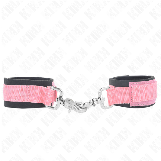 KINK - FASCE PER POLSI REGOLABILI IN NEOPRENE ROSA REGOLABILI 22-34 CM