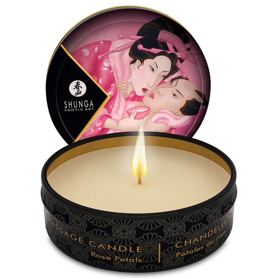 SHUNGA - MINI CARESS BY CANDELIGHT ROSE CANDELA DA MASSAGGIO 30 ML