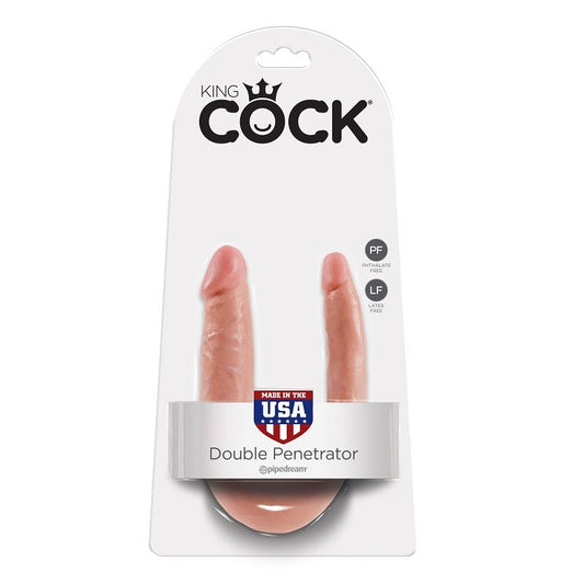 KING COCK - U-FÖRMIG KLEIN DOUBLE TROUBLE FLESH 12,7 CM