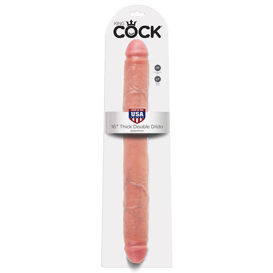 KING COCK - DILDO DOPPIO SPESSO FLESH 40,6 CM