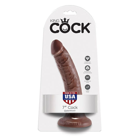 KING COCK - 7 DILDO SCHOKOLADE 17,8 CM