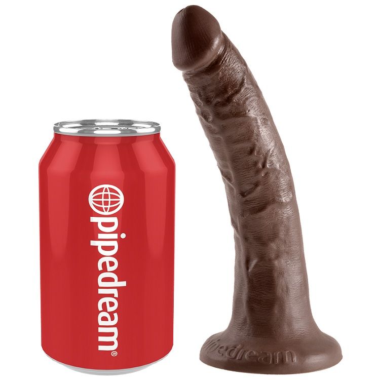 KING COCK - 7 DILDO CIOCCOLATO 17,8 CM