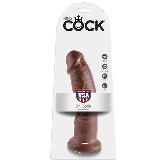 KING COCK - 9 DILDO BRAUN 22,9 CM