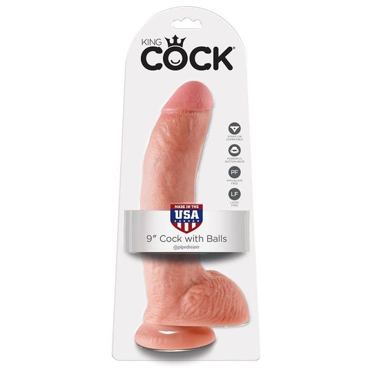 KING COCK - 9 DILDO FLESH MIT HODEN 22,9 CM