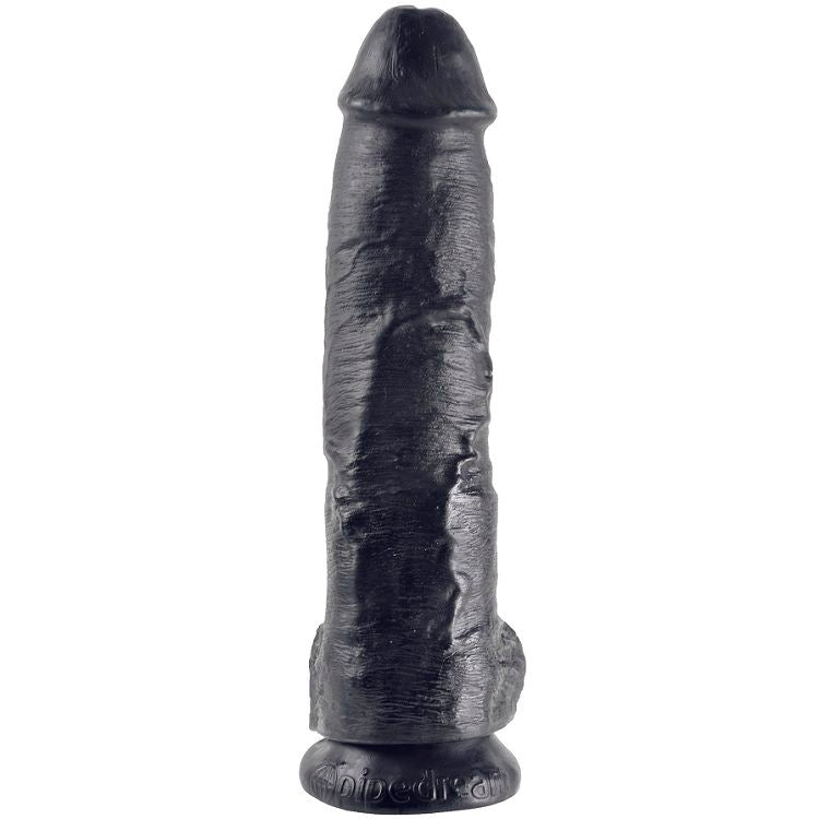 KING COCK - 10 DILDO NERI CON PALLE 25,4 CM