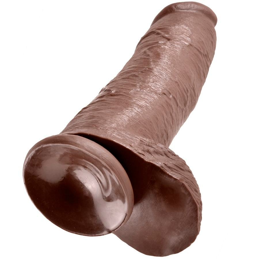 KING COCK - 12 DILDO BROWN WITH BALLS 30.48 CM