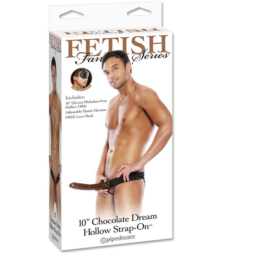 SERIE FETISH FANTASY - CHOCOLATE DREAM HOLLOW STRAP-ON