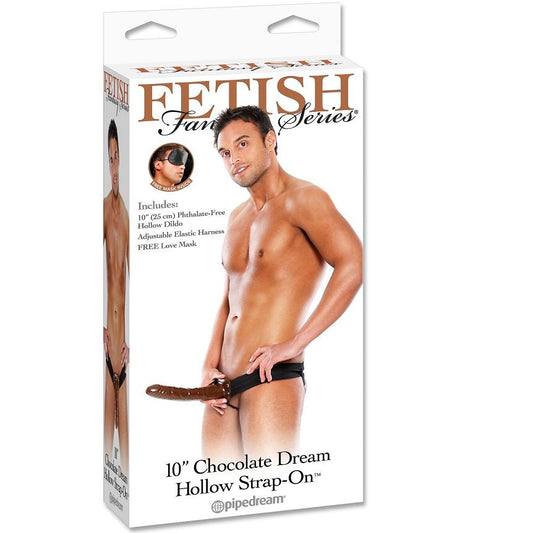 SERIE FETISH FANTASY - CHOCOLATE DREAM HOLLOW STRAP-ON