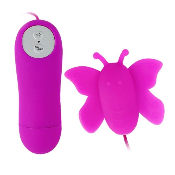 BAILE - LOVE EGGS BUTTERFLY Klitoris-Stimulator, 12 Geschwindigkeiten, Lila, Fernbedienung