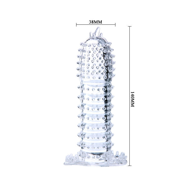 BAILE - PENISHÜLSE MIT TRANSPARENTEN STIMULATIONSPUNKTEN 14 CM