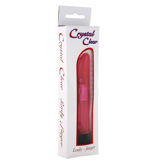 SEVEN CREATIONS - VIBRATORE CRISTALLO TRASPARENTE LADY PINK