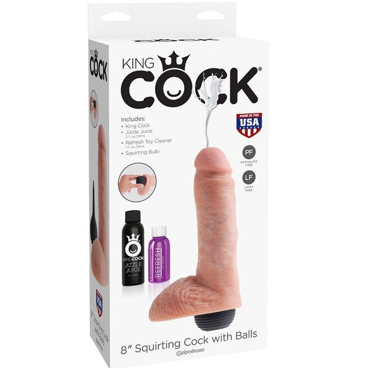 KING COCK - REALISTISCHER PENIS MIT NATÜRLICHEM EJAKULATOR, 20,32 CM