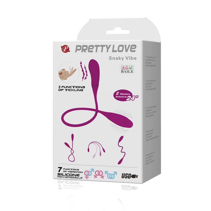 PRETTY LOVE - SMART SNAKY VIBE VIBRATOR 7 V + 3 KITZELN 