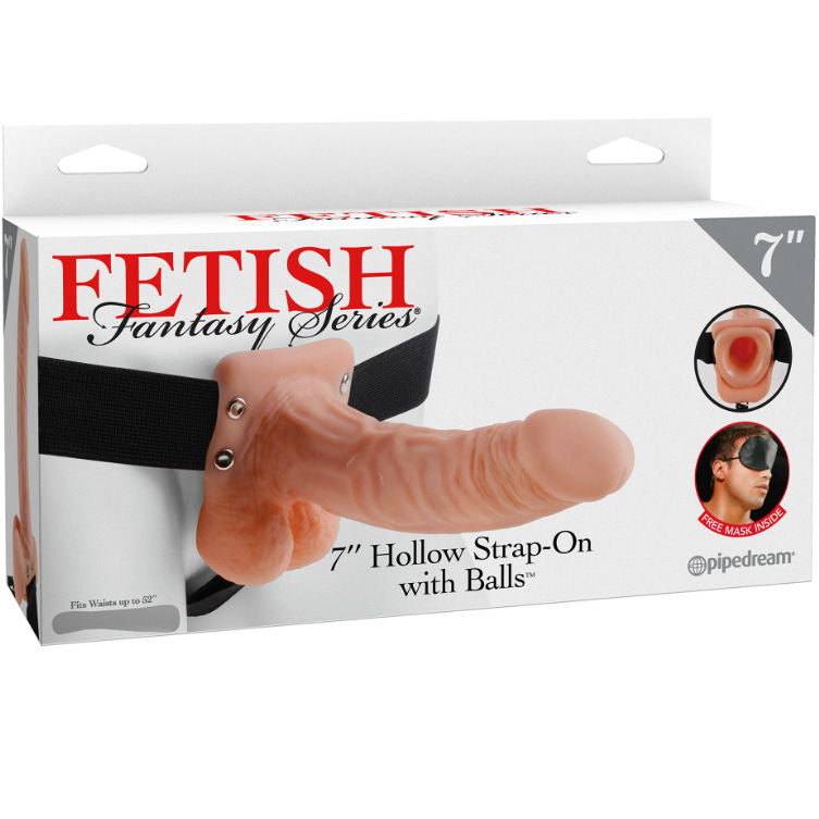 FETISH FANTASY SERIES - SERIE 7 HOHL STRAP-ON MIT KUGELN 17,8 CM HAUTFARBEN