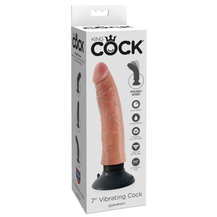 KING COCK - 17,78 CM VIBRANTE COCK FLESH