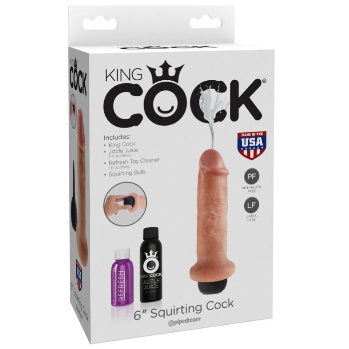 KING COCK - 15,24 CM SQUIRTING-DILDO