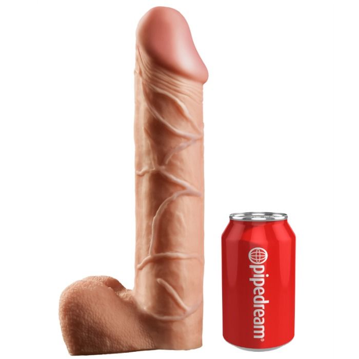 KING COCK - SISTEMA DI REGGICALZE CON STRAP-ON CAVO DA 30,5 CM - CARNE