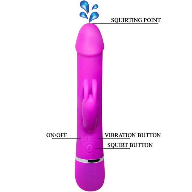 PRETTY LOVE - VIBRATORE HENRY CON 12 MODALITÀ DI VIBRAZIONE E FUNZIONE SQUIRT