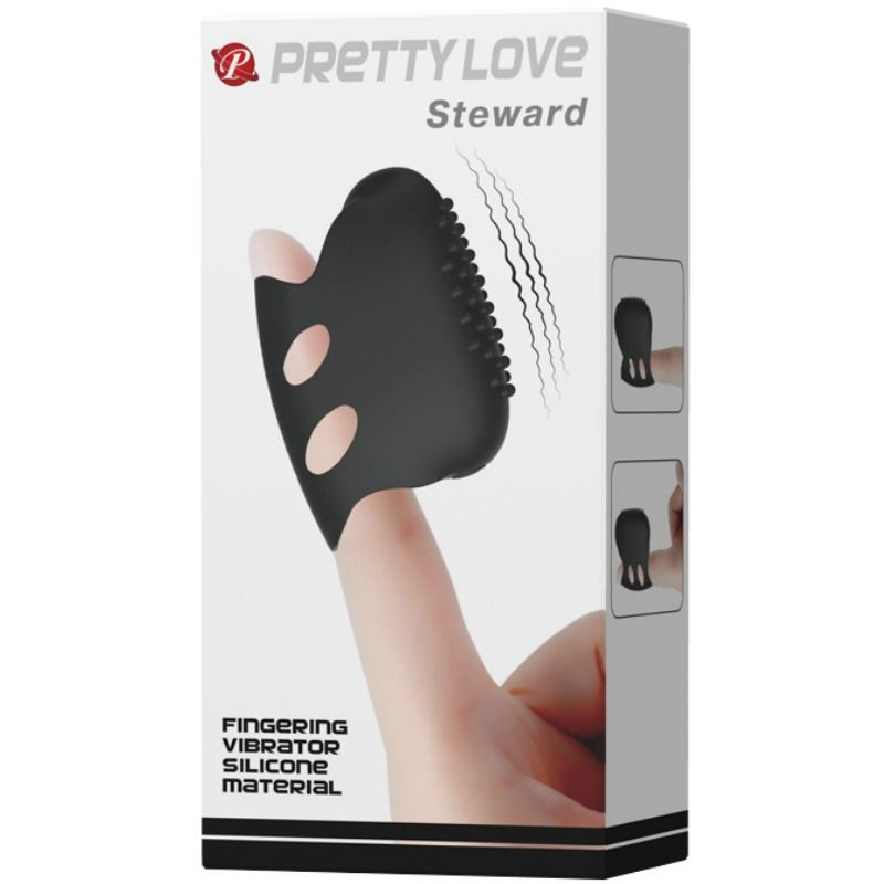 PRETTY LOVE - FLIRTATION STEWARD SCHWARZER VIBRATIONSFINGERHÜL