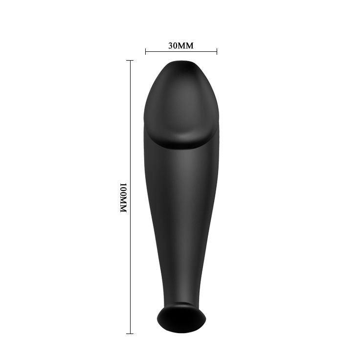 PRETTY LOVE - TAPPO ANALE IN SILICONE A FORMA DI PENE E 12 MODALITÀ DI VIBRAZIONE NERO