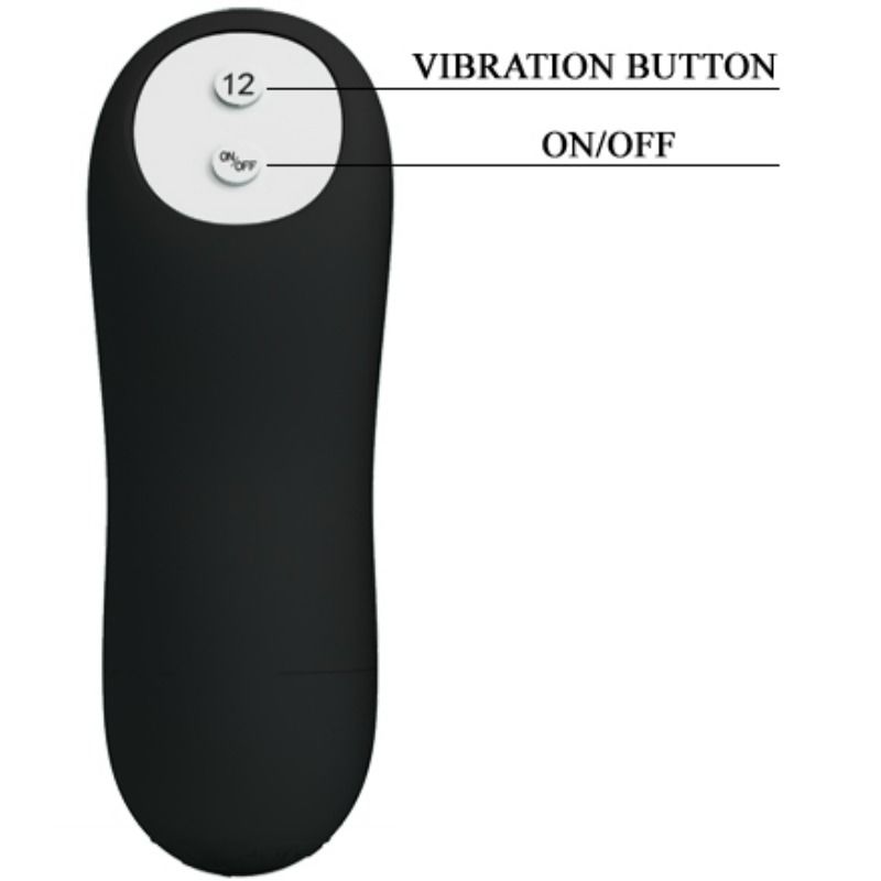 PRETTY LOVE - SILIKON ANAL PLUG PENISFORM UND 12 VIBRATIONSMODI SCHWARZ