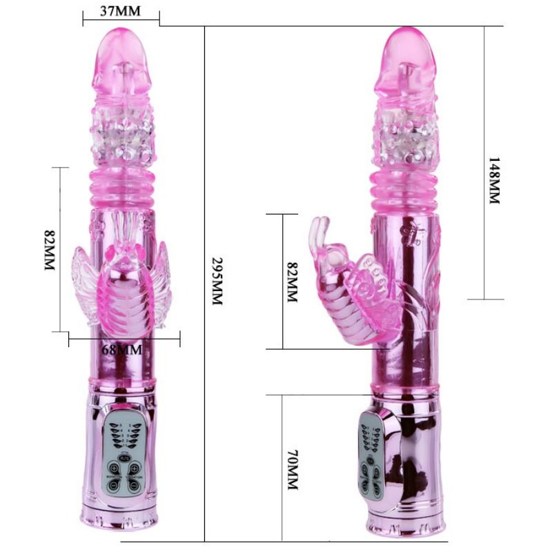 BAILE - WIEDERAUFLADBARER VIBRATOR MIT ROTATION UND POLLENDEM BUTTERF-STIMULATOR