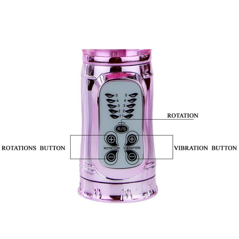 BAILE - RECHARGEABLE VIBRATOR WITH ROTATION AND THROBBING BUTTERF STIMULATOR