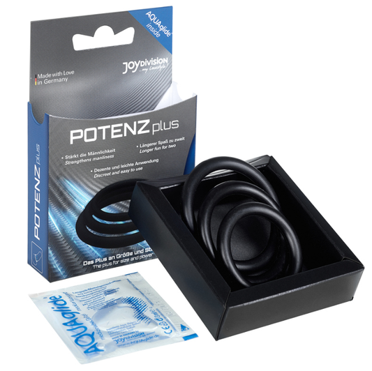 JOYDIVISION POTENZDUO - PLUS 3 SCHWARZE RINGE SET - S, M, L