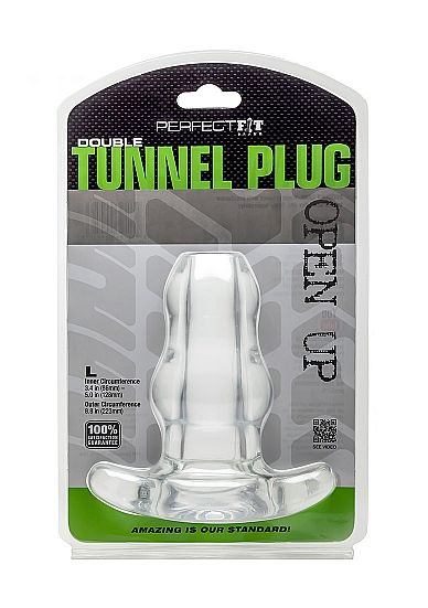 PERFECT FIT BRAND - DOPPIO TUNNEL PLUG XL GRANDE TRASPARENTE