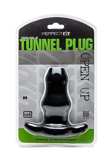 PERFECT FIT BRAND - DOPPELTUNNELPLUG MITTELSCHWARZ