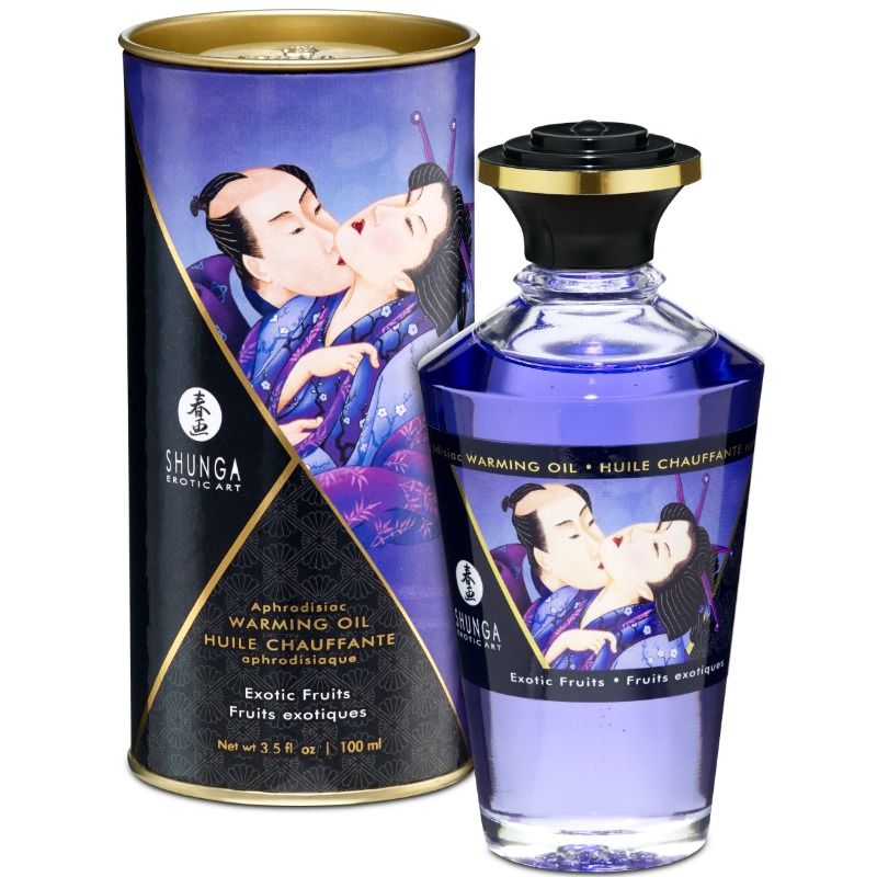 SHUNGA - OLIO DA MASSAGGIO EFFETTO CALORE GUSTO FRUTTI ESOTICO 100 ML