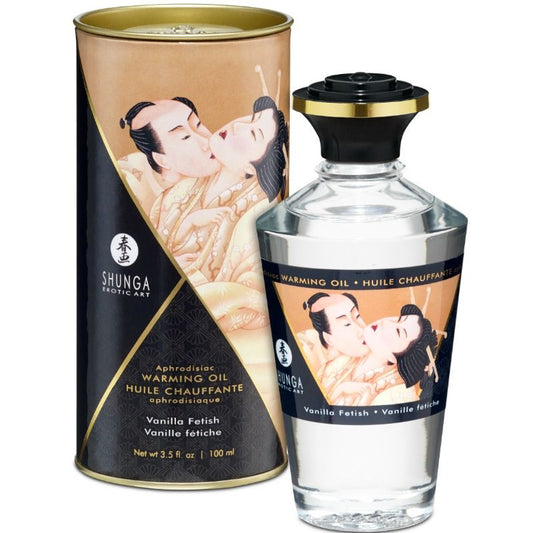 SHUNGA - OLIO PER MASSAGGIO EFFETTO CALORE AL GUSTO DI VANIGLIA FETISH 100 ML