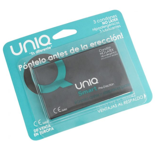 UNIQ - SMART LATEX FREE PRE-ERECTION CONDOMS 3 UNITÀ