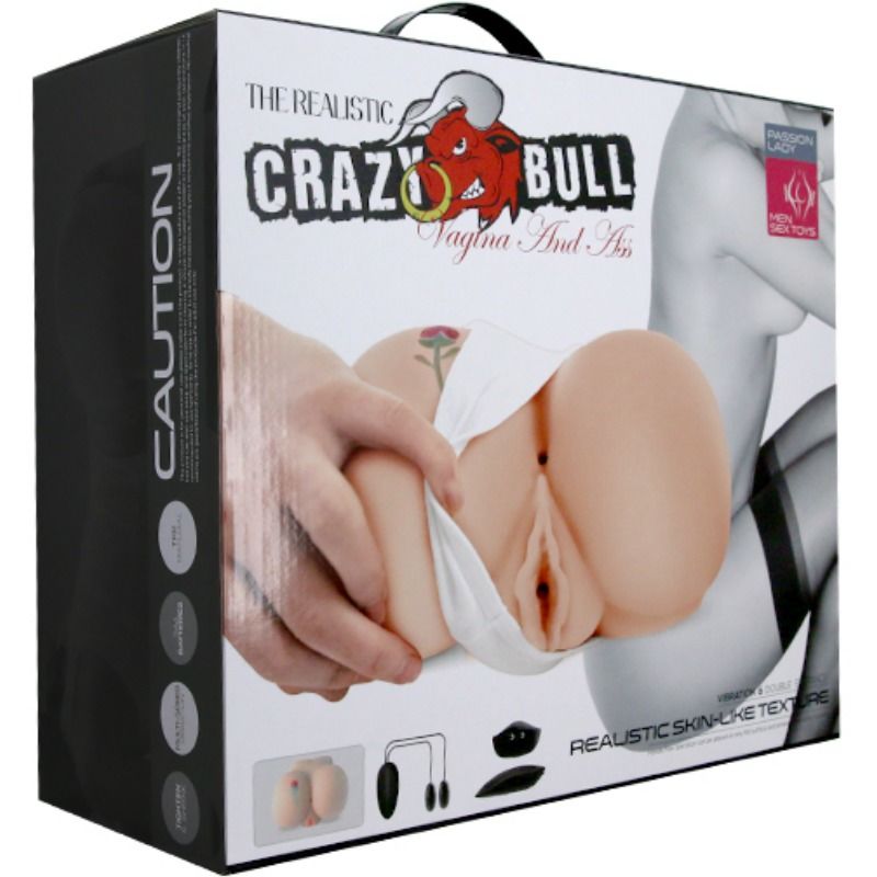 CRAZY BULL - VAGINA UND ANUS MIT REALISTISCHEM TATTOO MIT VIBRATION