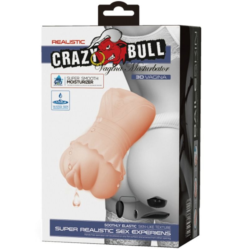 CRAZY BULL - WASSERHAUT-VAGINA-MASTURBADOR MIT VIBRIERENDEN KUGELN