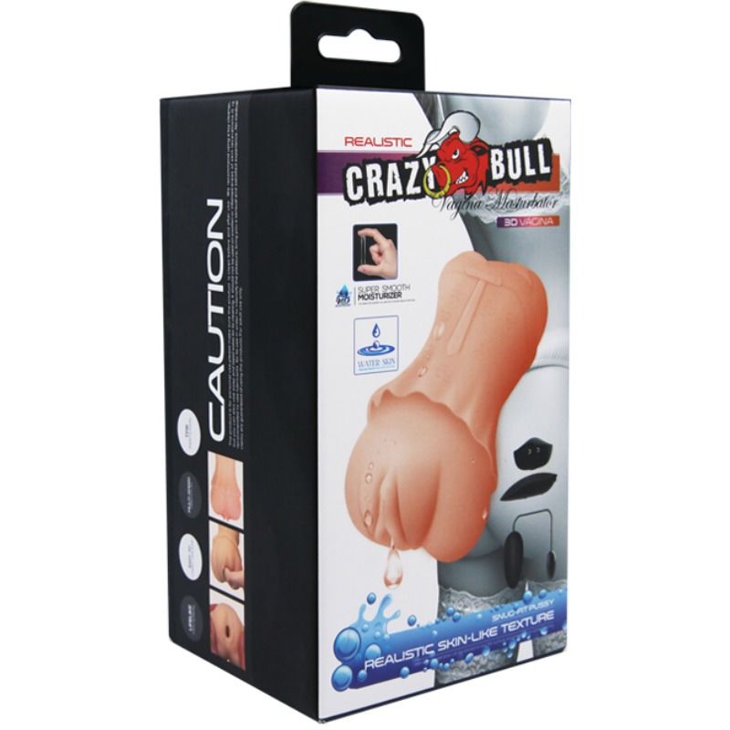 CRAZY BULL - MASTURBADOR VAGINA PELLE D'ACQUA CON PROIETTILE VIBRANTE 2