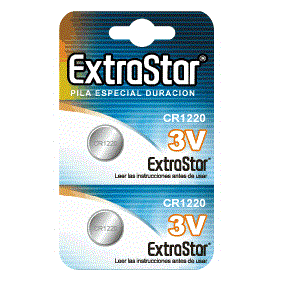 EXTRASTAR - CR1220 3V 2 BATTERIEN PACK