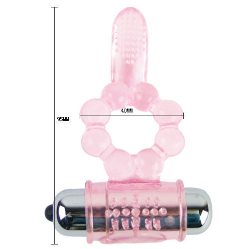 BAILE - ANELLO IN SILICONE 10 RITMI LINGUISTICI CON VIBRAZIONE ROSA