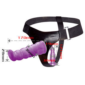 BAILE - LILAC FEMALE ANAL AND VAGINAL HARNESS GPOINT 17 CM