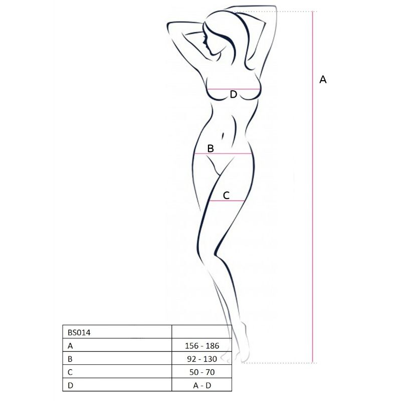 PASSION - BODYSTOCKING BIANCO DONNA BS014 TAGLIA UNICA