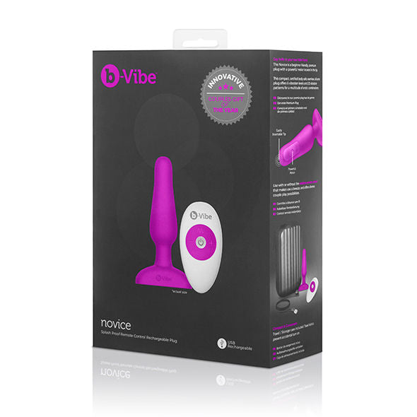 B-VIBE - NOVICE TELECOMANDO PLUG ANALE FUCSIA