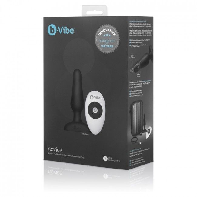 B-VIBE - NOVICE FERNBEDIENBARER ANALSTECKER SCHWARZ