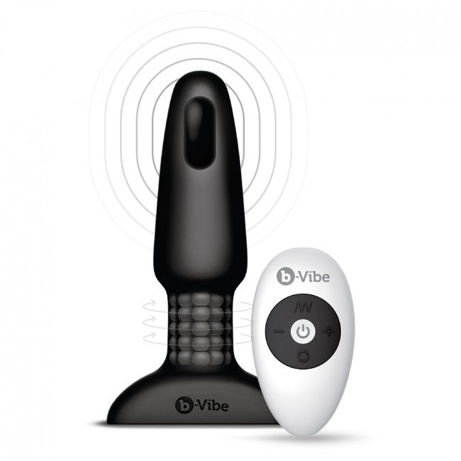 B-VIBE - RIMMING TELECOMANDO PLUG ANALE 2 NERO