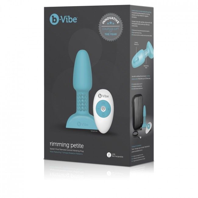 B-VIBE - RIMMING PLUG ANALE TELECOMANDATO PETITE TEAL