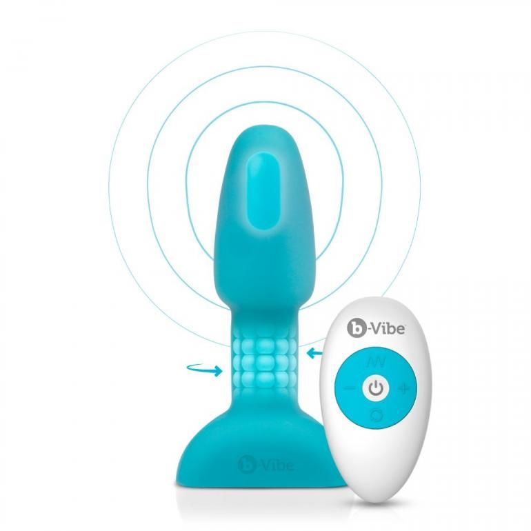 B-VIBE - RIMMING PLUG ANALE TELECOMANDATO PETITE TEAL