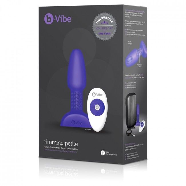 B-VIBE - RIMMING FERNBEDIENUNG ANAL PLUG PETITE LILA