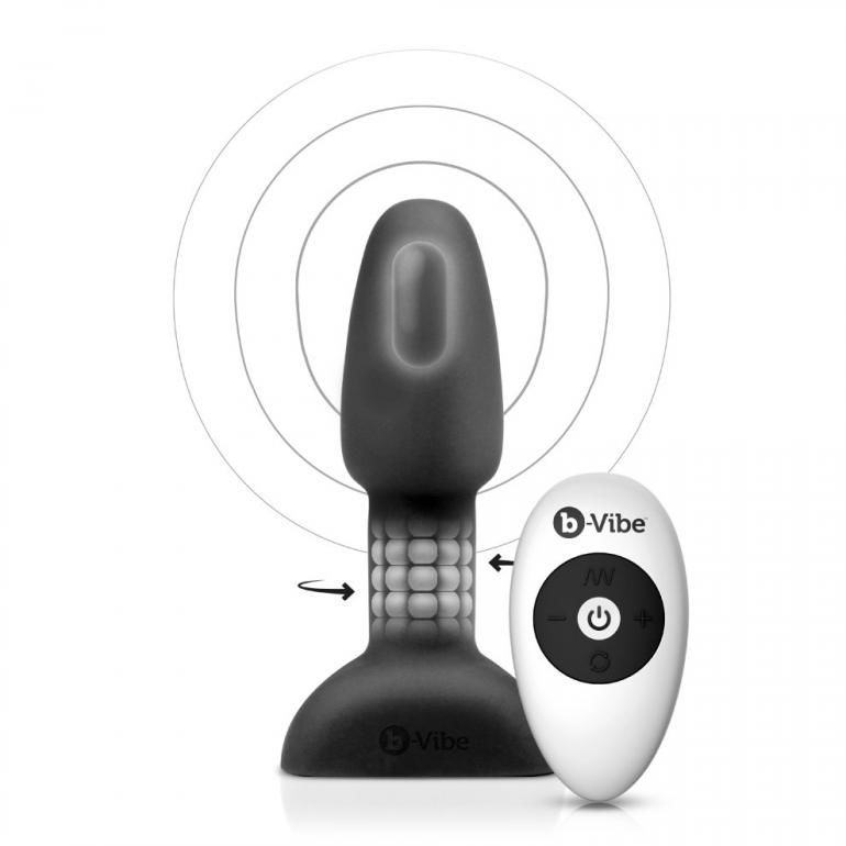 B-VIBE - RIMMING FERNBEDIENUNG ANAL PLUG PETITE SCHWARZ