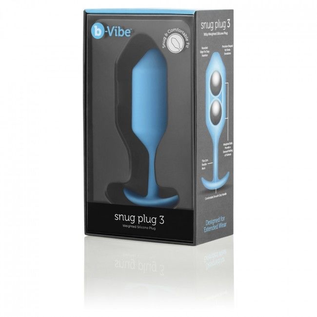 B-VIBE - SNUG ANAL PLUG 3 AZZURRO CIELO